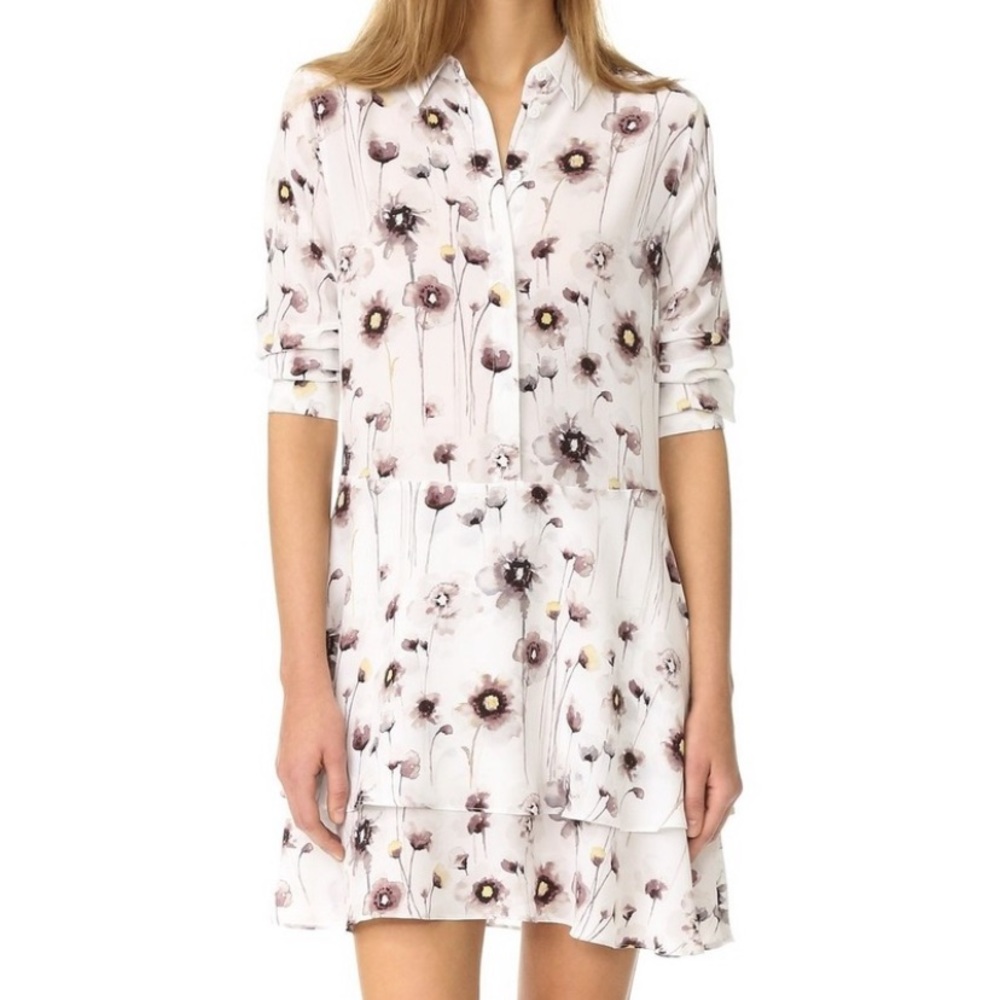 Equipment Natalia Long Silk Sleeve Dress